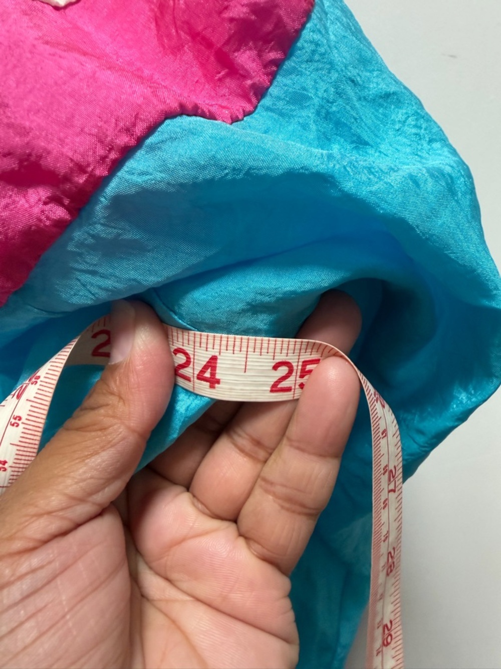 VTG USA Olympic JcPenney Nylon Windbreaker Jacket Sz L Blue Pink White Retro - Picture 6 of 11